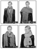 C.C Women's Ultra Soft Chenille Ribbed Thick Warm Knit Shawl Wrap Scarf
