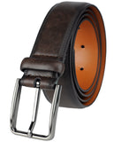 Eurosport Men's Smooth Faux Leather Classic Style Cut-To-Fit Belt with Square Buckle