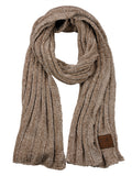 C.C Women's Ultra Soft Chenille Ribbed Thick Warm Knit Shawl Wrap Scarf