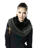 Exclusive Two Tone Winter Pullover Loop Cowl Tube Scarf