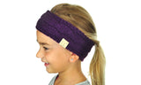 C.C Children's Kids' Warm Cable Knit Fuzzy Lined Ear Warmer Headband