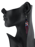 Women's Exquisite African Ebony Model Dangle Pierced Earrings, Multi Outfit