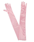 NYFASHION101 Women's Classic Long Opera Length Satin Gloves 16BL
