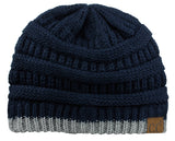 Trendy Warm Chunky Soft Stretch Cable Knit Beanie Skully