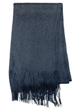 NYFASHION101 Fashionable Sparkly Glitter Thread Lightweight Tassel Scarf