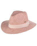 C.C Women's Raffia Straw Weaved Panama Sun Hat with Ribbon Trim
