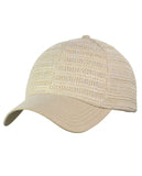 C.C Paper Straw Weaved Panel Precurved Suede Feel Brim Baseball Cap Hat