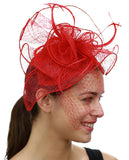 NYFASHION101 Cocktail Formal Party Face Veil Floral Mesh Fascinator Headband