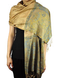 NYFASHION101 Women's Large Soft Embroidered Elephant Scarf Shawl Wrap