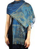NYFASHION101 Women's Large Soft Embroidered Elephant Scarf Shawl Wrap