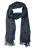 NYFASHION101 Fashionable Sparkly Glitter Thread Lightweight Tassel Scarf