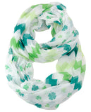 D&Y Women's St. Patrick's Day Lucky Clover Sheer Infinity Loop Scarf
