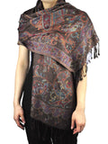 NYFASHION101 Women's Large Soft Paisley Floral Pattern Scarf Shawl Wrap