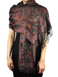 NYFASHION101 Women's Large Soft Paisley Floral Pattern Scarf Shawl Wrap