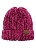 C.C Unisex Chenille Soft Warm Stretchy Thick Cuffed Knit Beanie Cap Hat