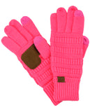 C.C Unisex Cable Knit Winter Warm Anti-Slip Touchscreen Texting Gloves