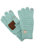 C.C. Kids' Children's Cable Knit Warm Anti-Slip Touchscreen Texting Gloves