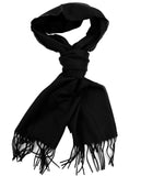 D&Y Unisex Classic Softer Than Cashmere Plain Fringe End Scarf