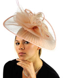 NYFASHION101 Cocktail Sinamay Fascinator Headband Feather & Flower Design