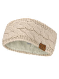 C.C Soft Stretch Winter Warm Cable Knit Fuzzy Lined Ear Warmer Headband