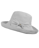 NYFASHION101 Women's Summer Packable Bow Accent Foldable Brim Beach Sun Hat