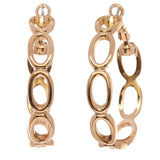 Women's Open Oval Chain Link 33m Hoop Pierced Earrings