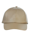 NYFASHION101 Soft PU Leather Perforated Precurved Baseball Cap