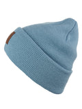 C.C Unisex Plain Cuff Skull Cap Winter Knit Beanie Hat