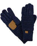 C.C Unisex Cable Knit Winter Warm Anti-Slip Touchscreen Texting Gloves