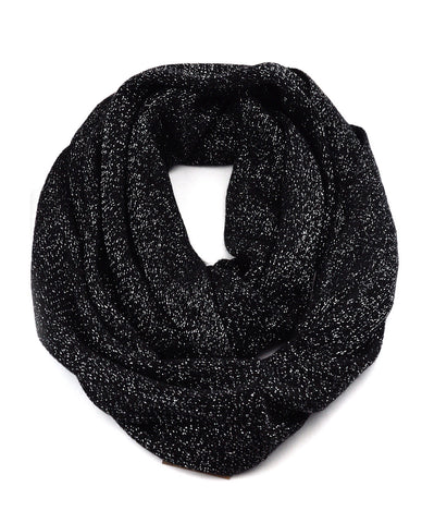 NYfashion101 Soft Warm Acrylic Infinity Scarf w/ Glittered Accent