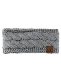 C.C Soft Stretch Winter Warm Cable Knit Fuzzy Lined Ear Warmer Headband