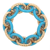 Women's Braided and Smooth Link Fashion Stretch Bracelet