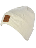 C.C Unisex Plain Cuff Skull Cap Winter Knit Beanie Hat