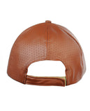 NYFASHION101 Soft PU Leather Perforated Precurved Baseball Cap