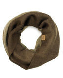 Exclusive Two Tone Winter Pullover Loop Cowl Tube Scarf