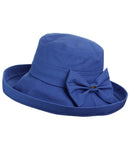 NYFASHION101 Women's Summer Packable Bow Accent Foldable Brim Beach Sun Hat