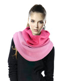 Exclusive Two Tone Winter Pullover Loop Cowl Tube Scarf