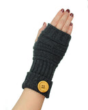NYfashion101 Exclusive Women's Fingerless Short Arm Warmer w/ Button Accent