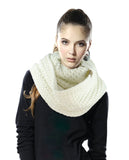 Exclusive Warm Chunky Knit Sherpa Lined Winter Infinity Scarf