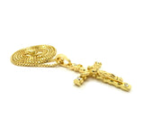 Slim Crucifix Jesus Cross Pendant with Chain Necklace