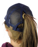 C.C Ponycap Messy High Bun Ponytail Adjustable Mesh Trucker Baseball Cap Hat