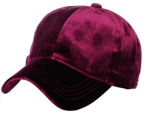 C.C Ponycap Messy High Bun Ponytail Soft Velvet Adjustable Baseball Cap Hat