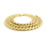 Gold-Tone 9.5mm Miami Cuban Chain Necklace w/ Lobster Clasp