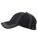 C.C Unisex Denim Adjustable Velcro Strap Low Profile Baseball Cap Hat
