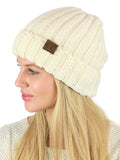 C.C Unisex Chenille Soft Warm Stretchy Thick Cuffed Knit Beanie Cap Hat