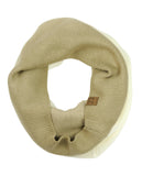 Exclusive Two Tone Winter Pullover Loop Cowl Tube Scarf