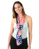 NYFASHION101 Women's Versatile American USA Flag Sheer Headwrap Scarf