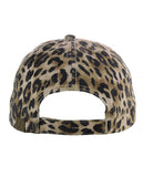 C.C Leopard Print Faux Suede Adjustable Precurved Bill Baseball Cap Hat