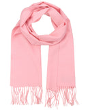 D&Y Unisex Classic Softer Than Cashmere Plain Fringe End Scarf