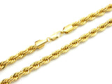Hip-Hop Style Rappers' 8mm Rope Chain Necklace in Gold-Tone